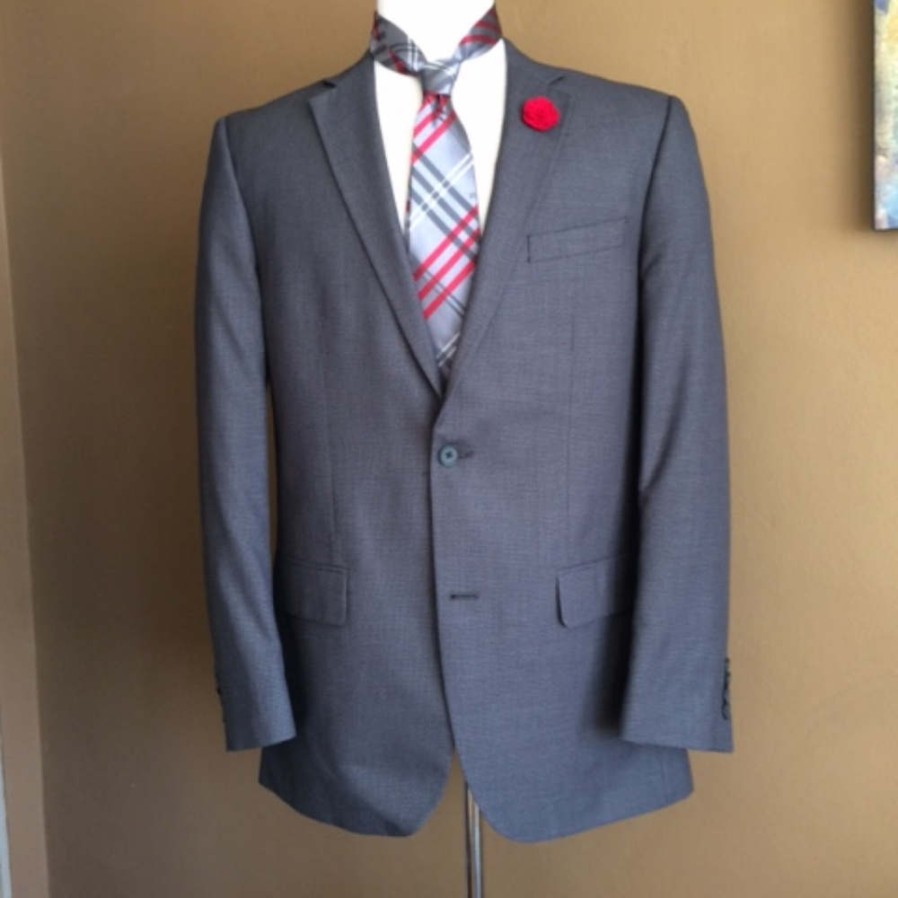 *DONATED* Alfani Gray Print SLIM FIT Blazer, 42L